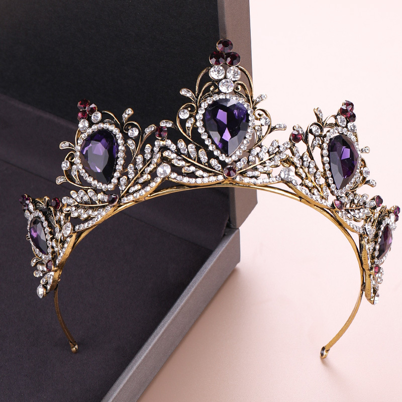 Women Accessories Jewelry - Elegant Crown Headpiece Baroque Vintage Tiara