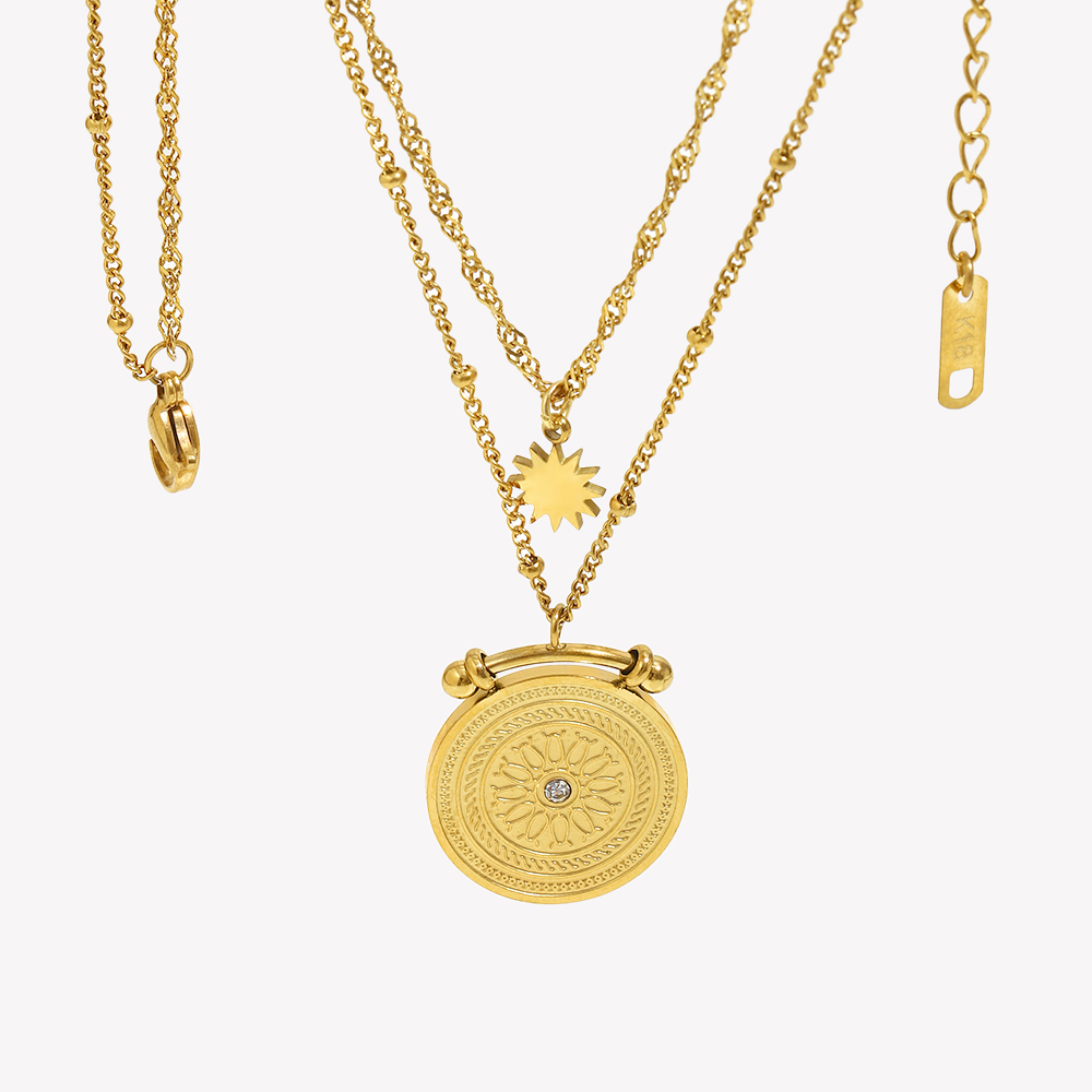 Coin Necklace Delicate - E.B.belle Center of the Universe Vintage