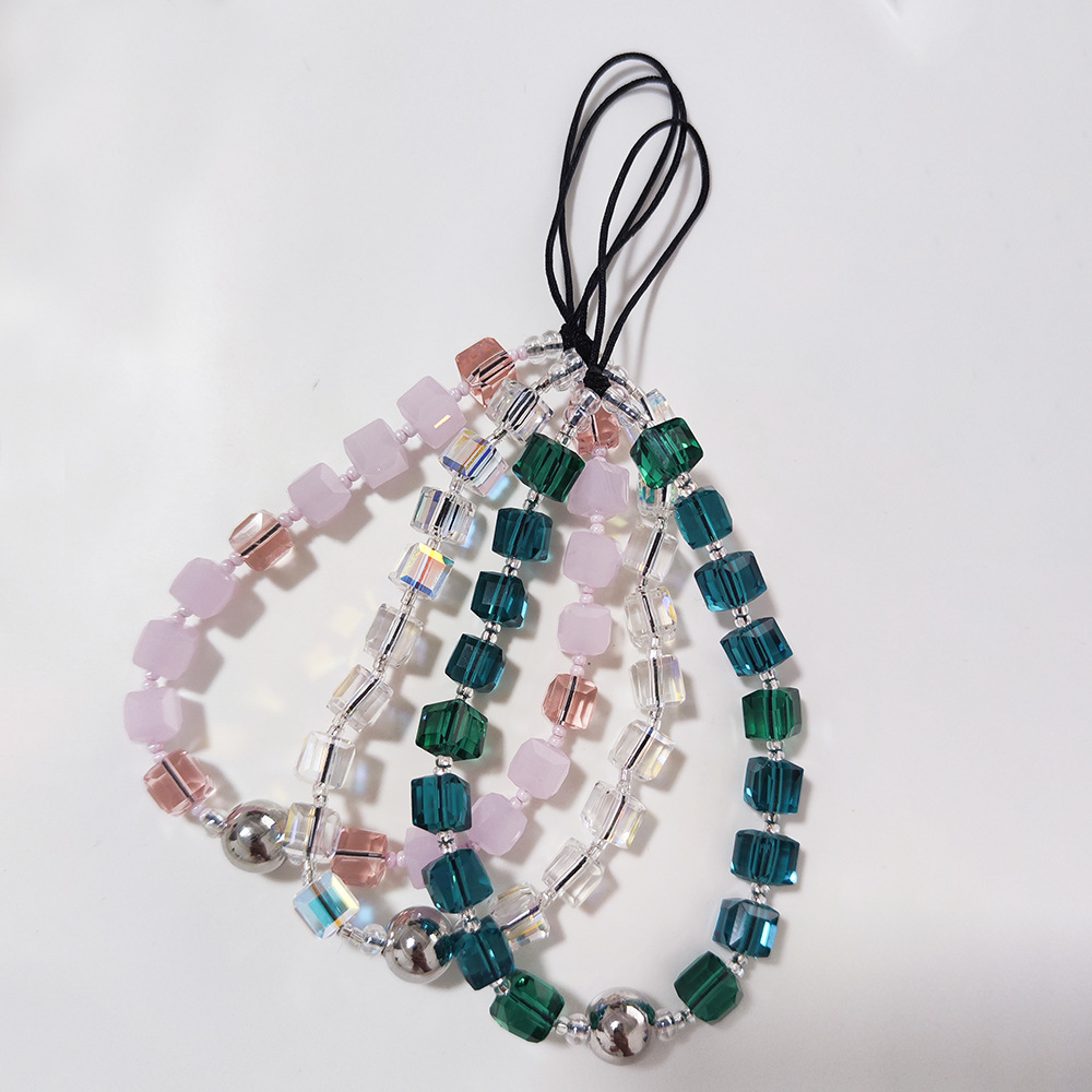 Women'S Y2K Accessories - HERLOOK Phone Charm Clear Square Beads