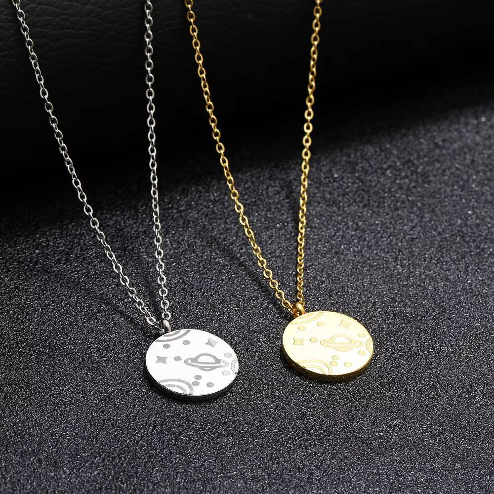 Coin Necklace Delicate - Fashion Delicate Women Coin World Map