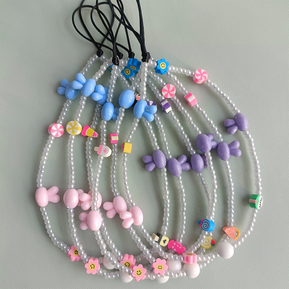 Women'S Y2K Accessories - HERLOOK Animal Rabbit Phone Charm Straps