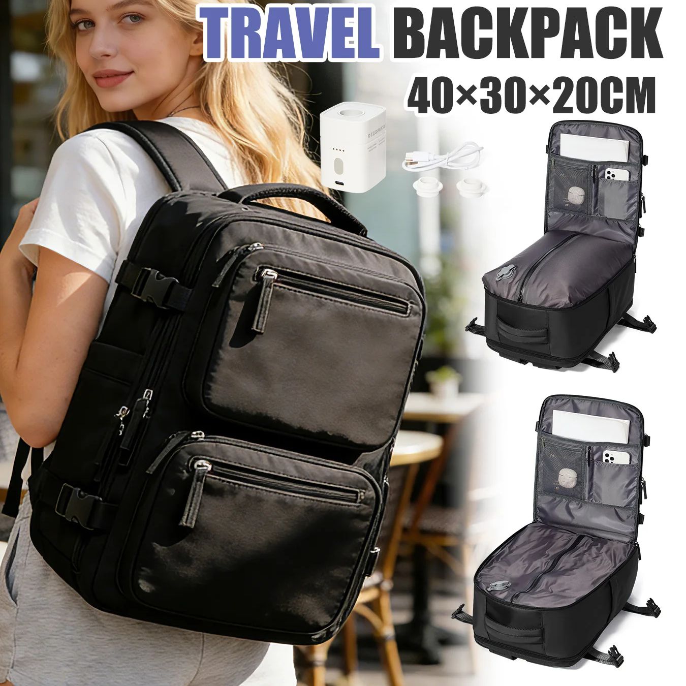 Women'S Accessories For Suit - Women Backpack Vacuum Backpack with Pump