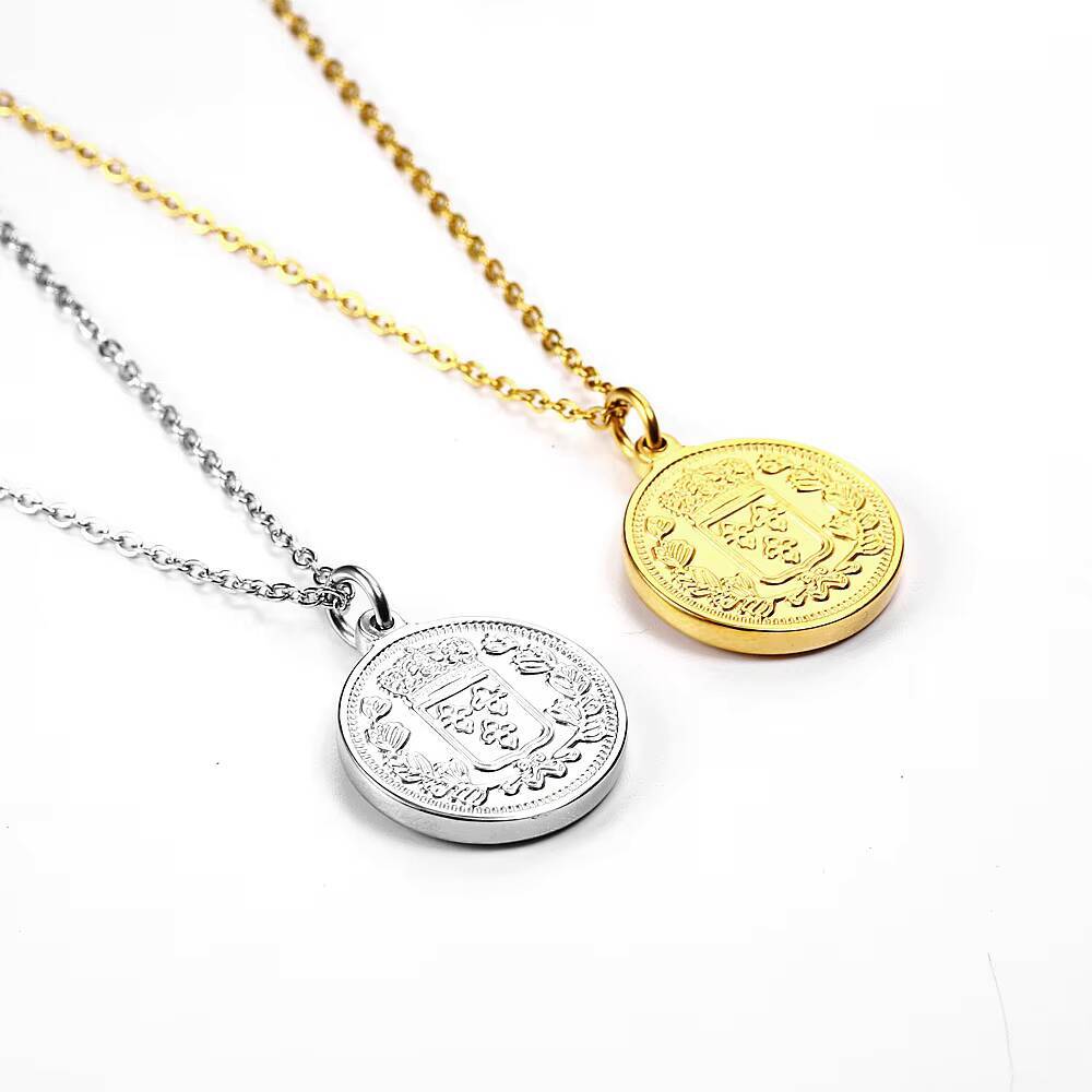 Women Delicate Gold Plated Eli - огляд і ціна Coin Necklace Delicate