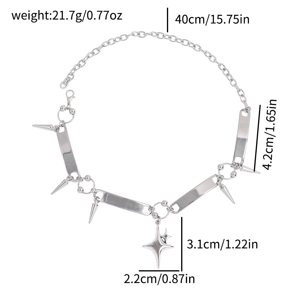 Punk Star Riveted Choker,Rock  - огляд і ціна Women'S Y2K Accessories