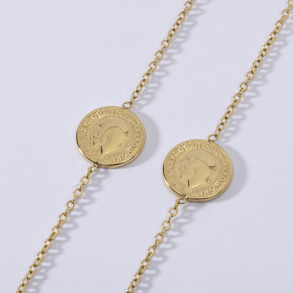 LUIZADA Stainless Steel Fashio - огляд і ціна Coin Necklace Delicate