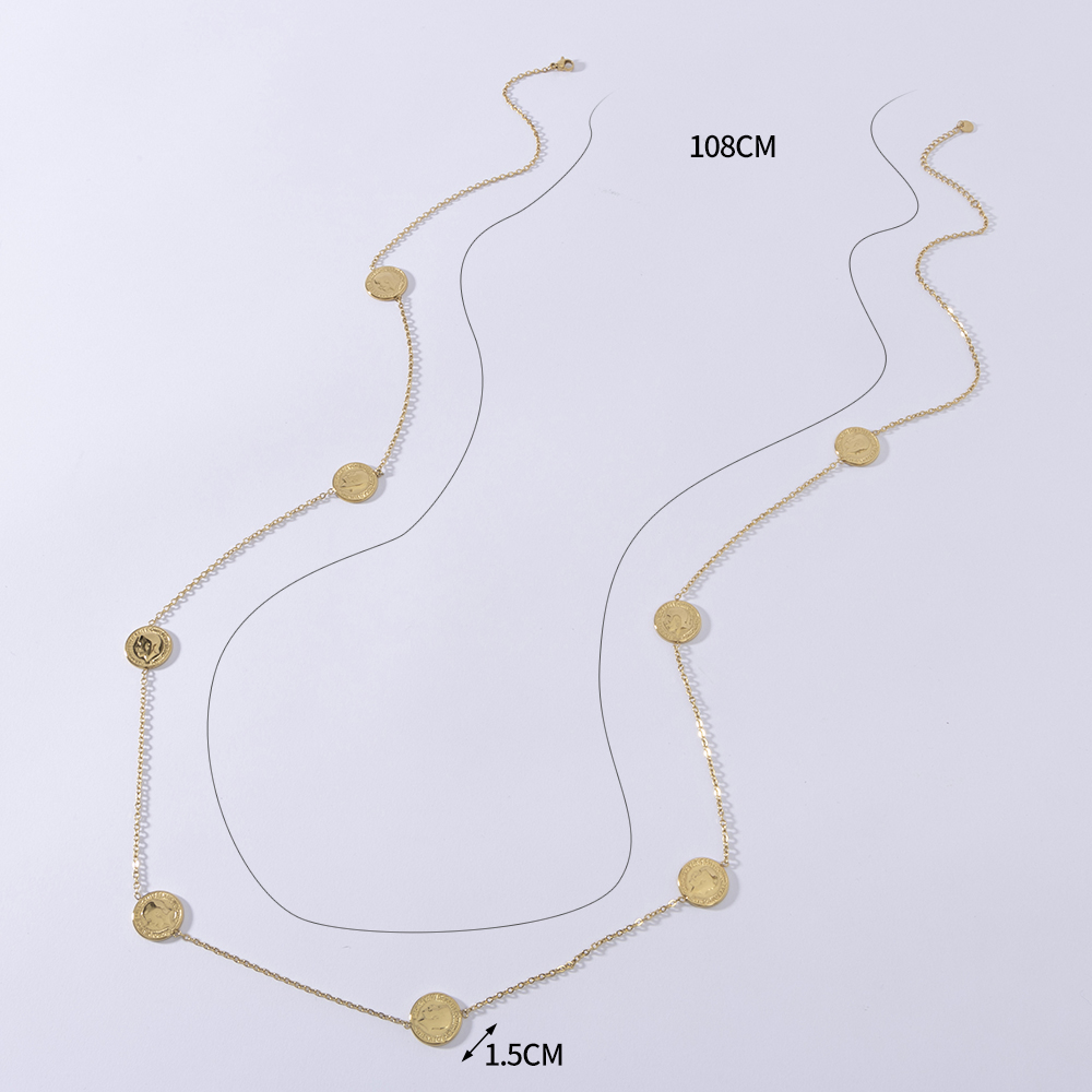 LUIZADA Stainless Steel Fashio - огляд і ціна Coin Necklace Delicate