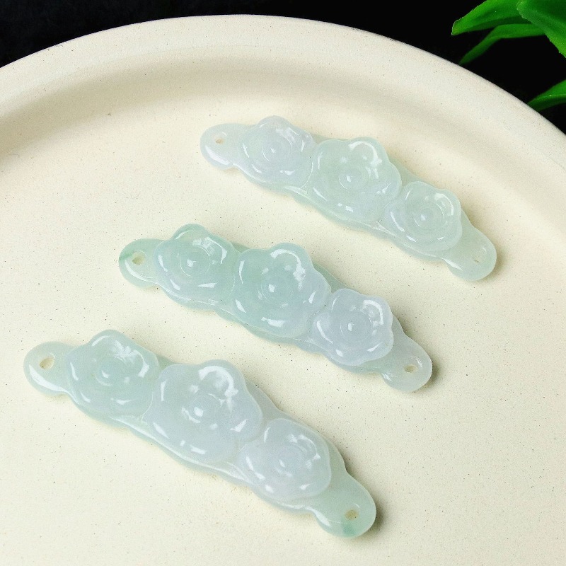 1pc Natural Jadeite Emerald Fl - огляд і ціна Women Accessories Jewelry