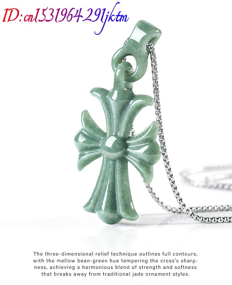 Natural Burmese Jadeite Cross  - огляд і ціна Women Accessories Jewelry