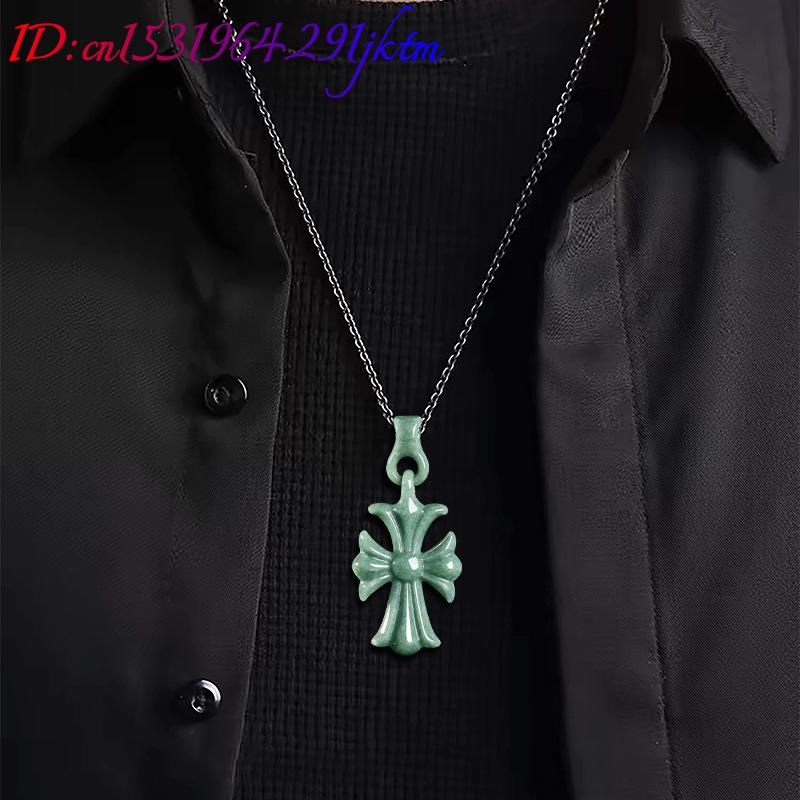 Natural Burmese Jadeite Cross  - огляд і ціна Women Accessories Jewelry