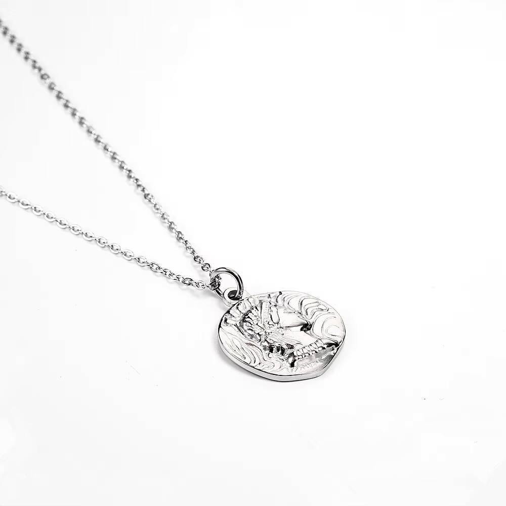Stainless Steel Gold Plated Qu - огляд і ціна Coin Necklace Delicate