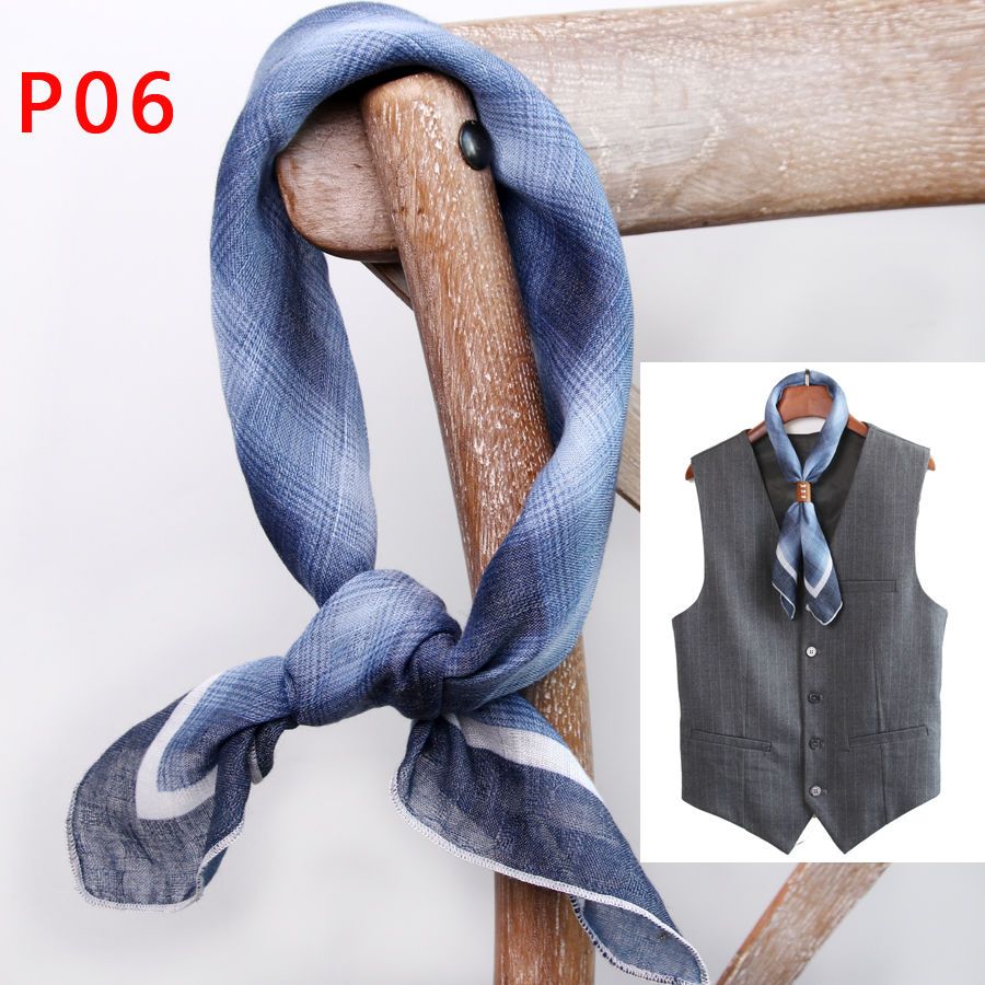 Men's Square Scarf with Button - огляд і ціна Silk Scarf Square