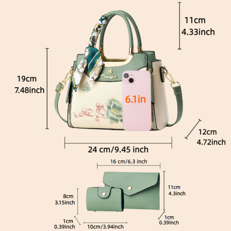 3-piece embroidered handbag se - огляд і ціна Women'S Accessories For Suit