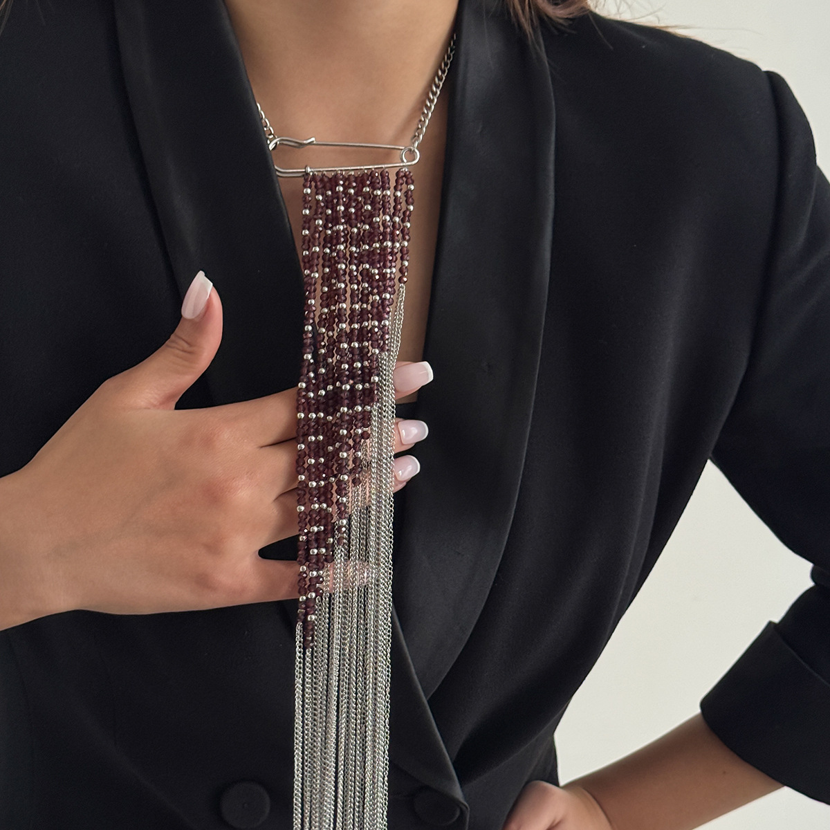 Silver Color Tassel Chain Broo - огляд і ціна Women Accessories Jewelry