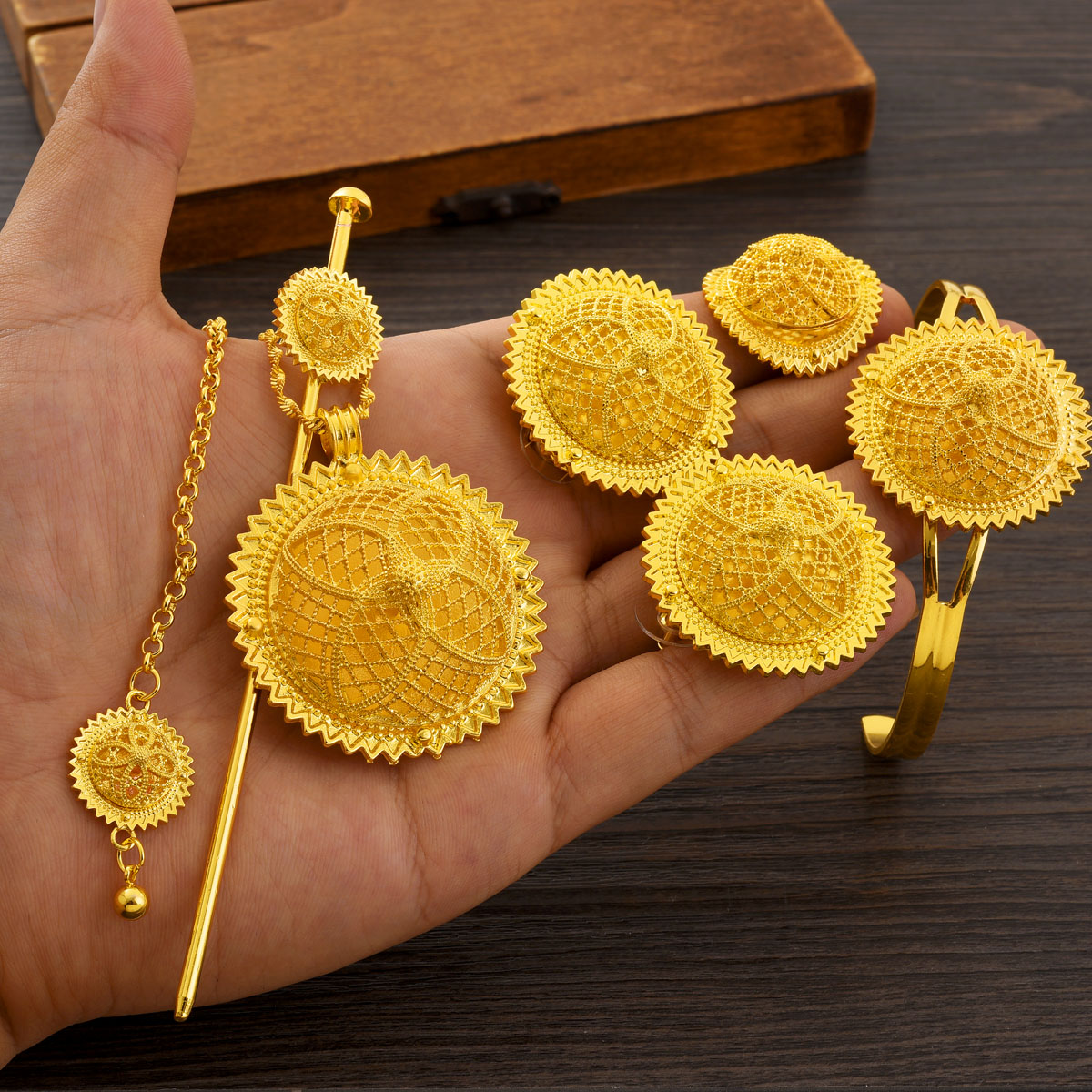 Africa Dubai Golden Color Jewe - огляд і ціна Women Accessories Dubai