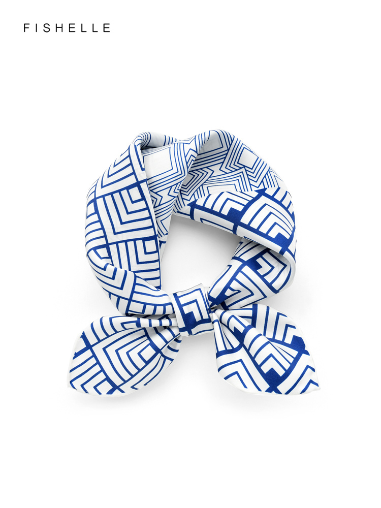 Geometric printed real silk tw - огляд і ціна Silk Scarf Square