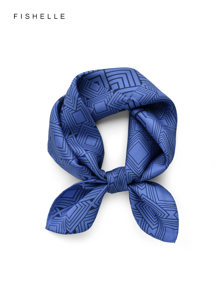 Geometric printed real silk tw - огляд і ціна Silk Scarf Square