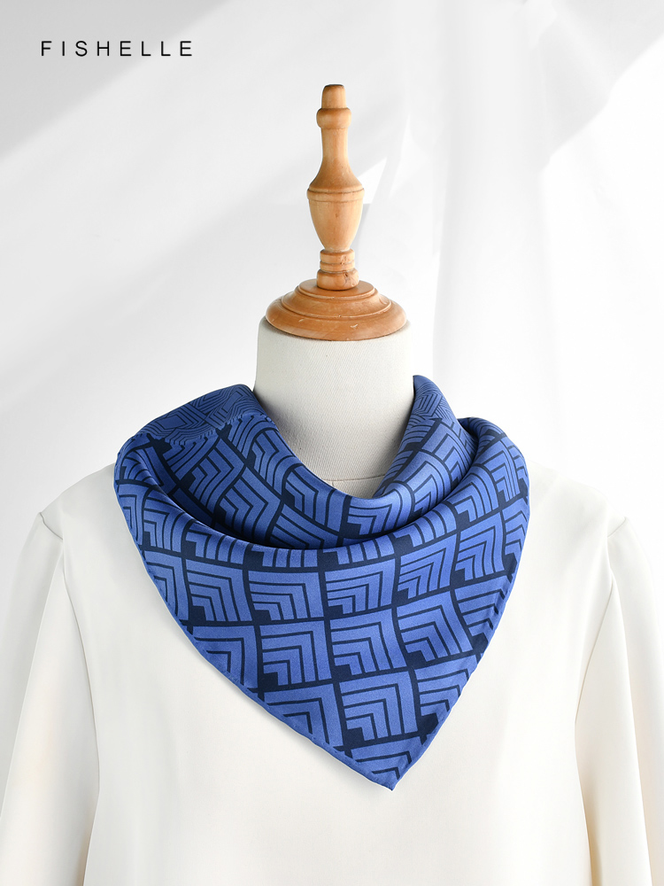 Geometric printed real silk tw - огляд і ціна Silk Scarf Square
