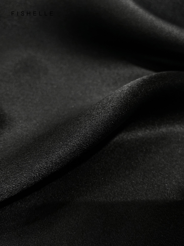 Solid color black pure silk sc - огляд і ціна Silk Scarf Square