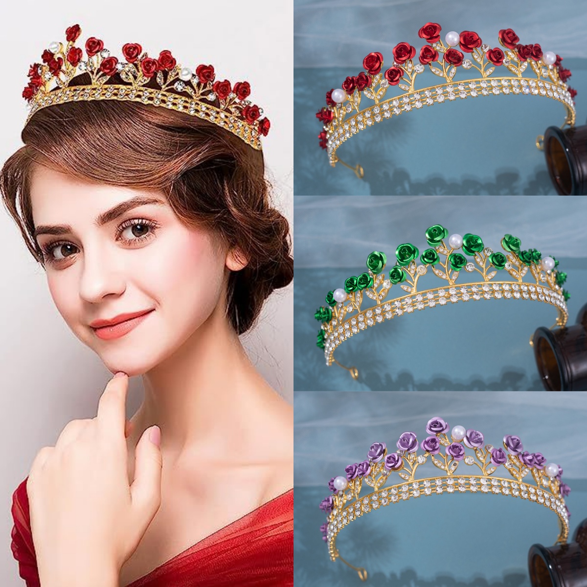 Baroque Ceramic Bridal Crown R - огляд і ціна Women Accessories Jewelry