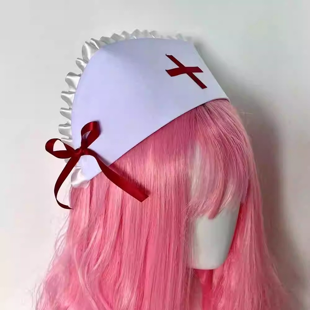 Cosplay nurse cap hat Accessor - огляд і ціна Women'S Y2K Accessories